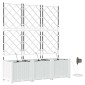 vidaXL Γλάστρα Κήπου 3 τμχ. Λευκό 120 x 40 x 142 cm PP