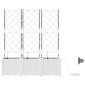 vidaXL Γλάστρα Κήπου 3 τμχ. Λευκό 120 x 40 x 142 cm PP