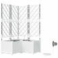 vidaXL Γλάστρα Κήπου 3 τμχ. Λευκό 80 x 80 x 142 cm PP