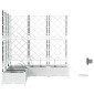 vidaXL Γλάστρα Κήπου 5 τμχ. Λευκό 120 x 120 x 126 cm PP