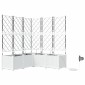 vidaXL Γλάστρα Κήπου 5 τμχ. Λευκό 120 x 120 x 142 cm PP