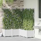 vidaXL Γλάστρα Κήπου 5 τμχ. Λευκό 120 x 120 x 142 cm PP