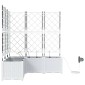 vidaXL Γλάστρα Κήπου 5 τμχ. Λευκό 120 x 120 x 142 cm PP