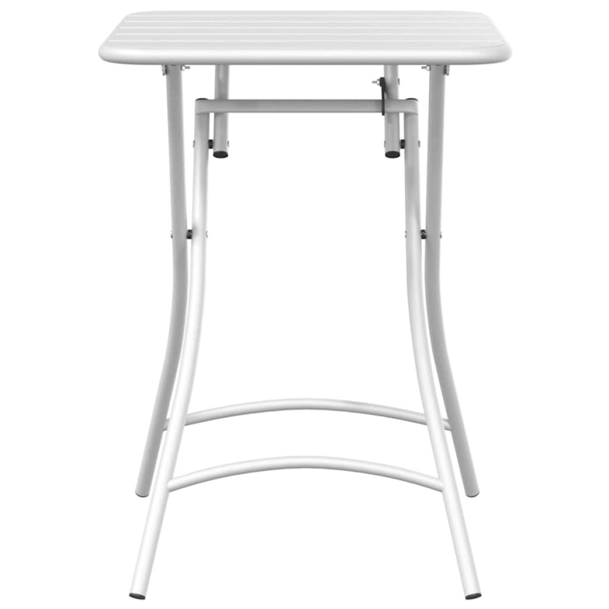 vidaXL Τραπέζι Bistro Λευκό 55 x 55 x 72,5 εκ. Ατσάλι με Πούδρα