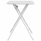 vidaXL Τραπέζι Bistro Λευκό 55 x 55 x 72,5 εκ. Ατσάλι με Πούδρα