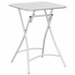 vidaXL Τραπέζι Bistro Λευκό 55 x 55 x 72,5 εκ. Ατσάλι με Πούδρα