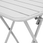 vidaXL Τραπέζι Bistro Λευκό 55 x 55 x 72,5 εκ. Ατσάλι με Πούδρα