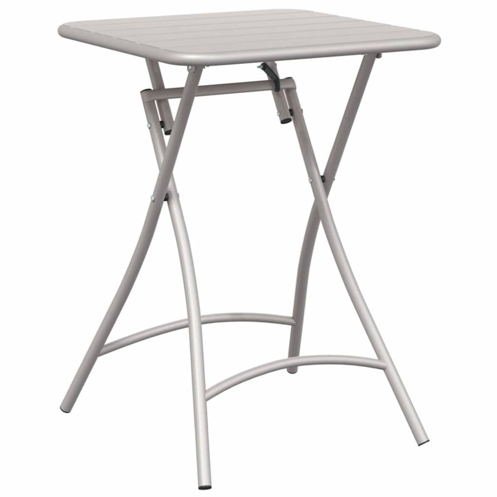vidaXL Τραπέζι Bistro Μπεζ 55 x 55 x 72,5 εκ. Ατσάλι με Πούδρα