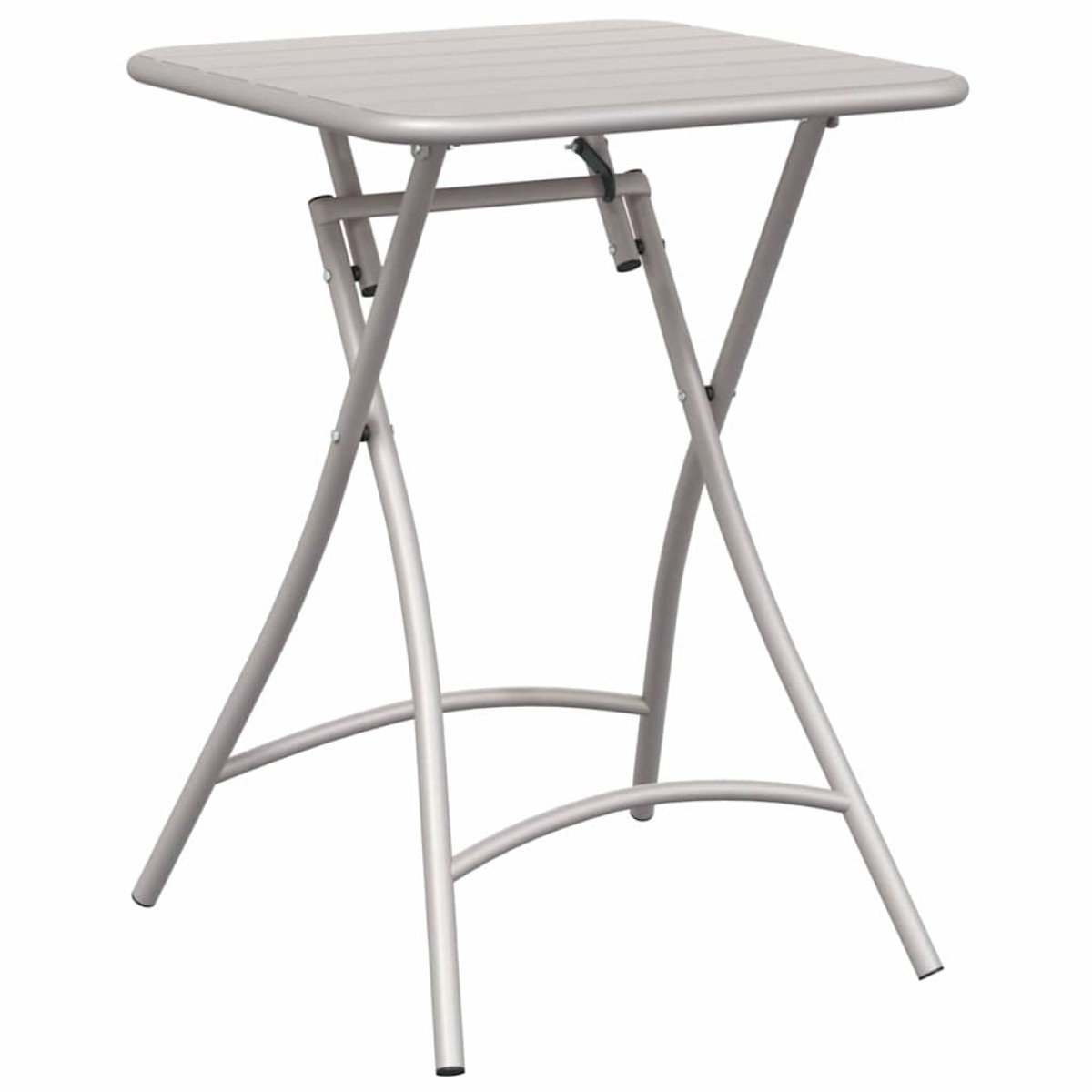 vidaXL Τραπέζι Bistro Μπεζ 55 x 55 x 72,5 εκ. Ατσάλι με Πούδρα