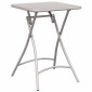 vidaXL Τραπέζι Bistro Μπεζ 55 x 55 x 72,5 εκ. Ατσάλι με Πούδρα