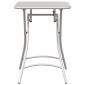 vidaXL Τραπέζι Bistro Μπεζ 55 x 55 x 72,5 εκ. Ατσάλι με Πούδρα
