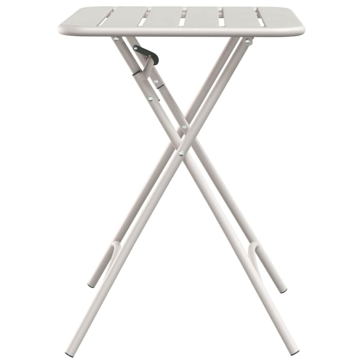vidaXL Τραπέζι Bistro Μπεζ 55 x 55 x 72,5 εκ. Ατσάλι με Πούδρα