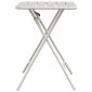 vidaXL Τραπέζι Bistro Μπεζ 55 x 55 x 72,5 εκ. Ατσάλι με Πούδρα