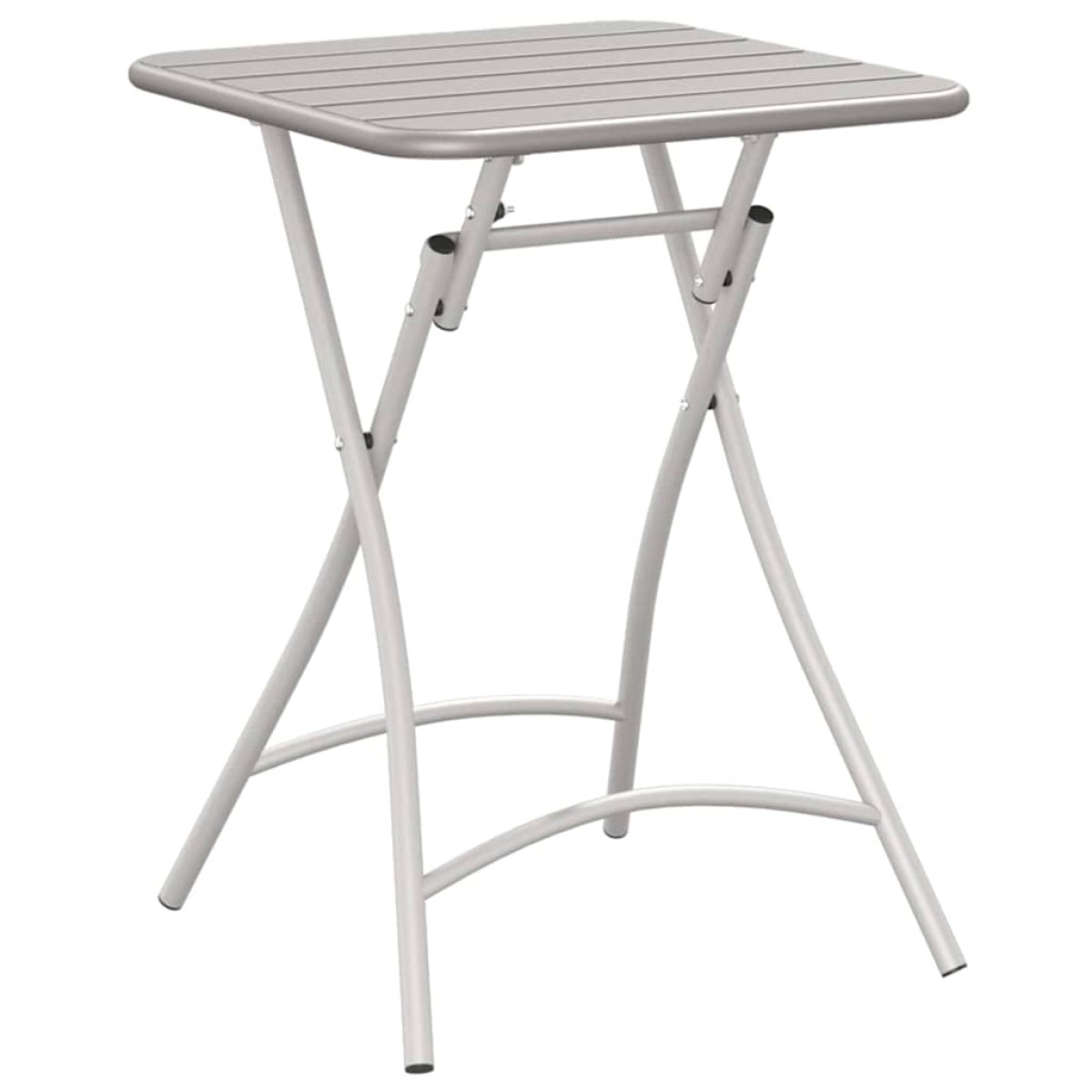 vidaXL Τραπέζι Bistro Μπεζ 55 x 55 x 72,5 εκ. Ατσάλι με Πούδρα