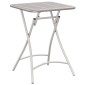 vidaXL Τραπέζι Bistro Μπεζ 55 x 55 x 72,5 εκ. Ατσάλι με Πούδρα