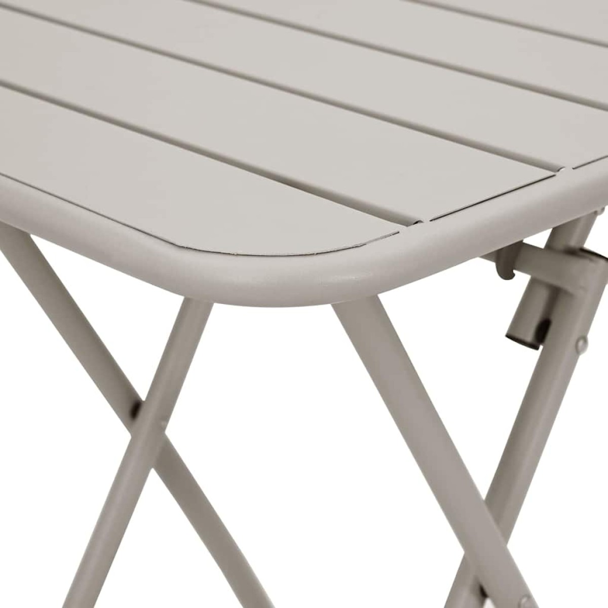 vidaXL Τραπέζι Bistro Μπεζ 55 x 55 x 72,5 εκ. Ατσάλι με Πούδρα