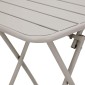 vidaXL Τραπέζι Bistro Μπεζ 55 x 55 x 72,5 εκ. Ατσάλι με Πούδρα