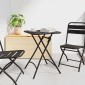 vidaXL Τραπέζι Bistro Ανθρακί 55 x 55 x 72,5 εκ. Ατσάλι με Πούδρα