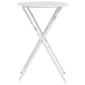 vidaXL Τραπέζι Bistro Λευκό Ø 50 x 71 εκ. Ατσάλι με Πούδρα