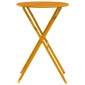 vidaXL Τραπέζι Bistro Μουσταρδί Ø 50 x 71 εκ. Ατσάλι με Πούδρα