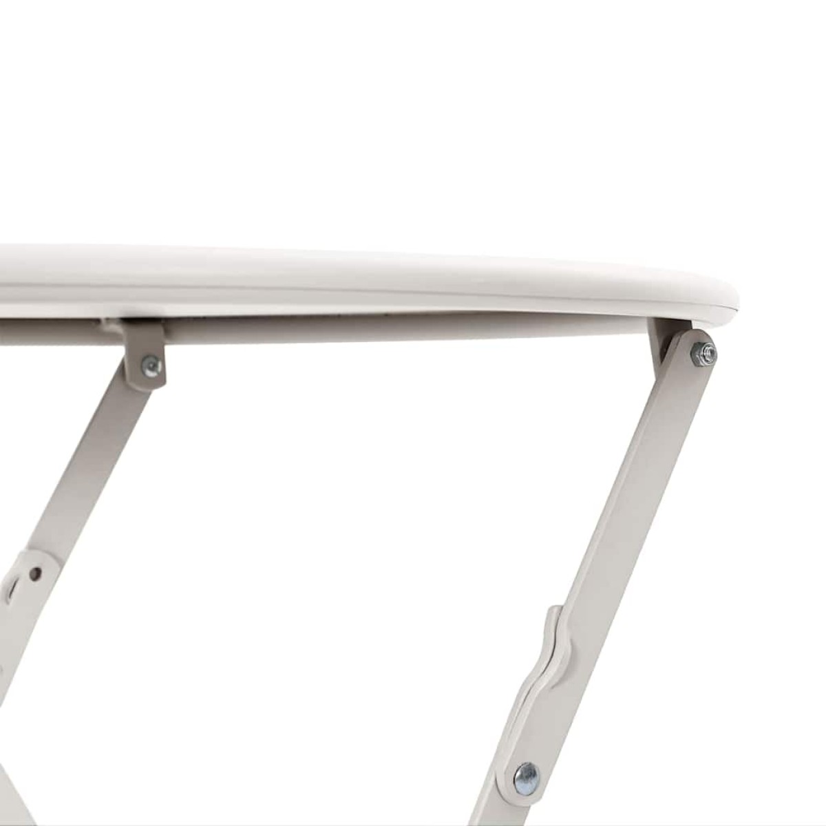 vidaXL Τραπέζι Bistro Μπεζ Ø 50 x 71 εκ. Ατσάλι με Πούδρα