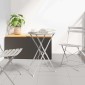 vidaXL Τραπέζι Bistro Μπεζ Ø 50 x 71 εκ. Ατσάλι με Πούδρα