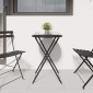 vidaXL Τραπέζι Bistro Ανθρακί Ø 50 x 71 εκ. Ατσάλι με Πούδρα