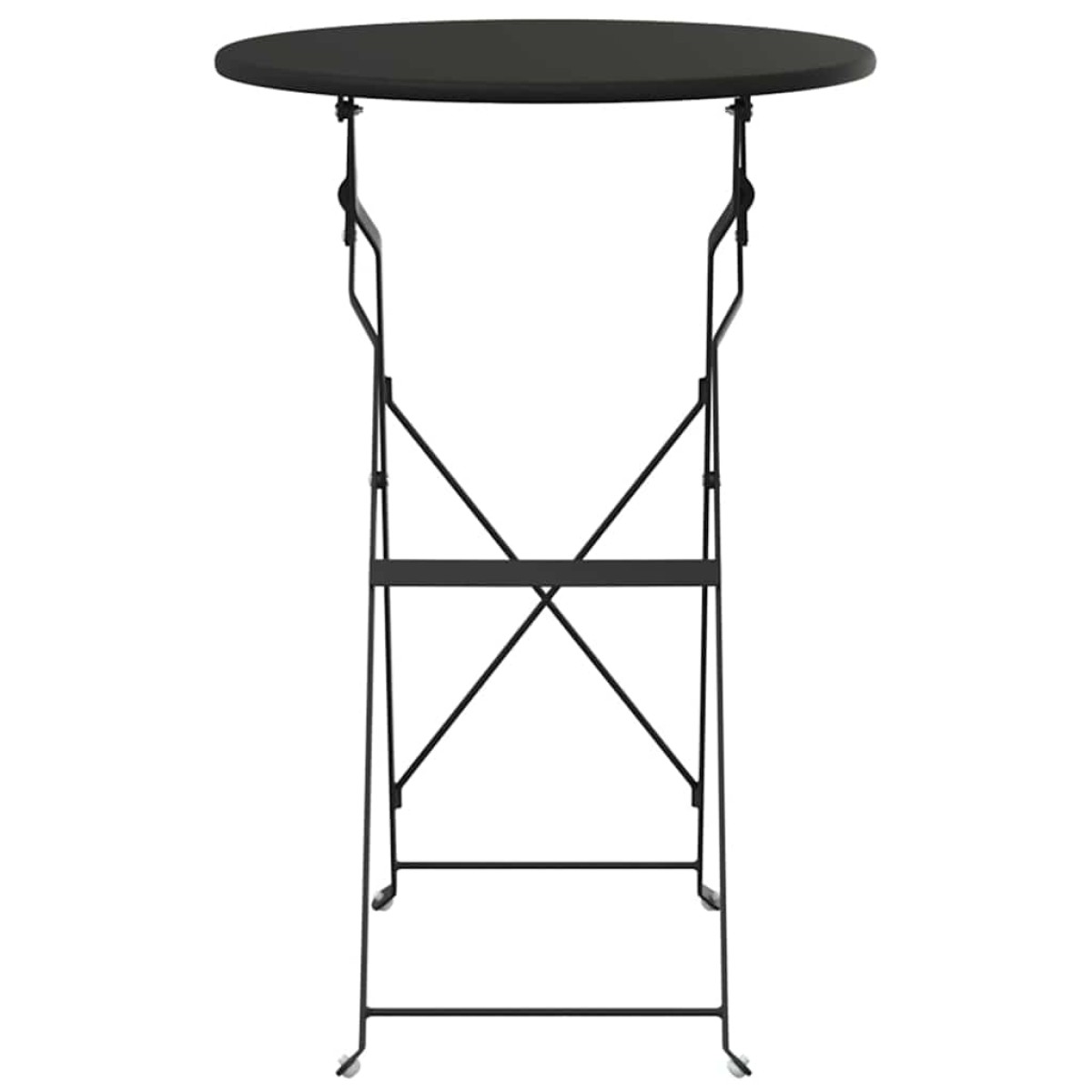 vidaXL Τραπέζι Bistro Ανθρακί Ø 50 x 71 εκ. Ατσάλι με Πούδρα