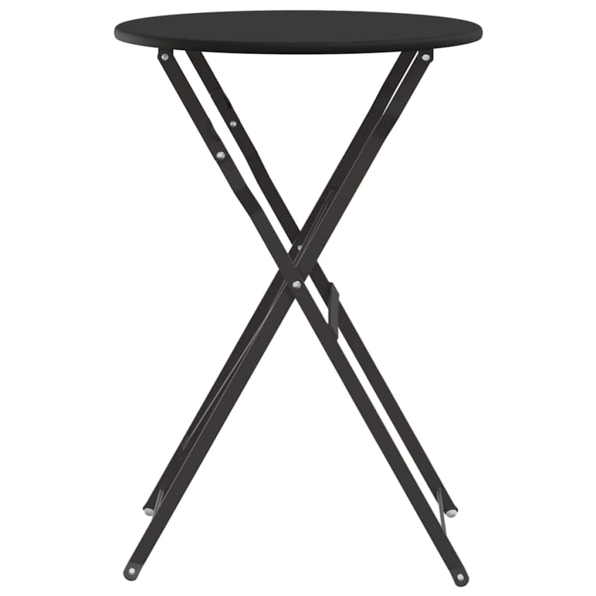 vidaXL Τραπέζι Bistro Ανθρακί Ø 50 x 71 εκ. Ατσάλι με Πούδρα