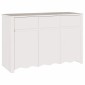 vidaXL Πλαϊνό γραφείο με συρτάρι Drammen Λευκό 114 x 43 x 75,5 εκ