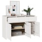 vidaXL Πλαϊνό γραφείο με συρτάρι Drammen Λευκό 114 x 43 x 75,5 εκ