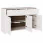 vidaXL Πλαϊνό γραφείο με συρτάρι Drammen Λευκό 114 x 43 x 75,5 εκ