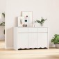 vidaXL Πλαϊνό γραφείο με συρτάρι Drammen Λευκό 114 x 43 x 75,5 εκ