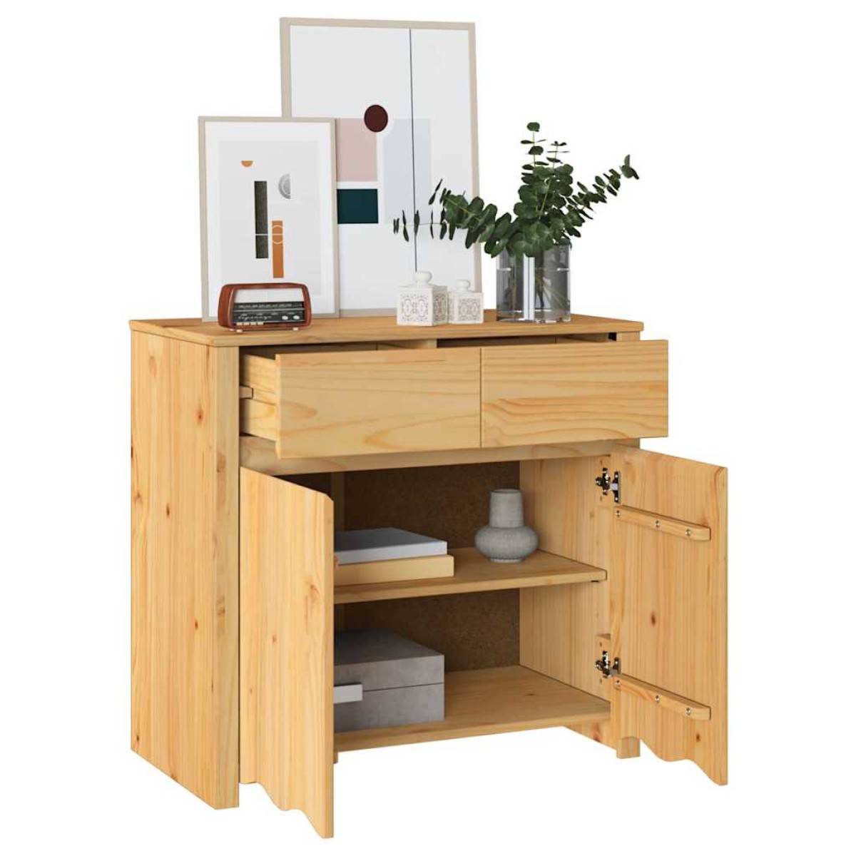 vidaXL Πλαϊνό γραφείο με συρτάρι Drammen Δρυς 79 x 43 x 75.5 εκ.
