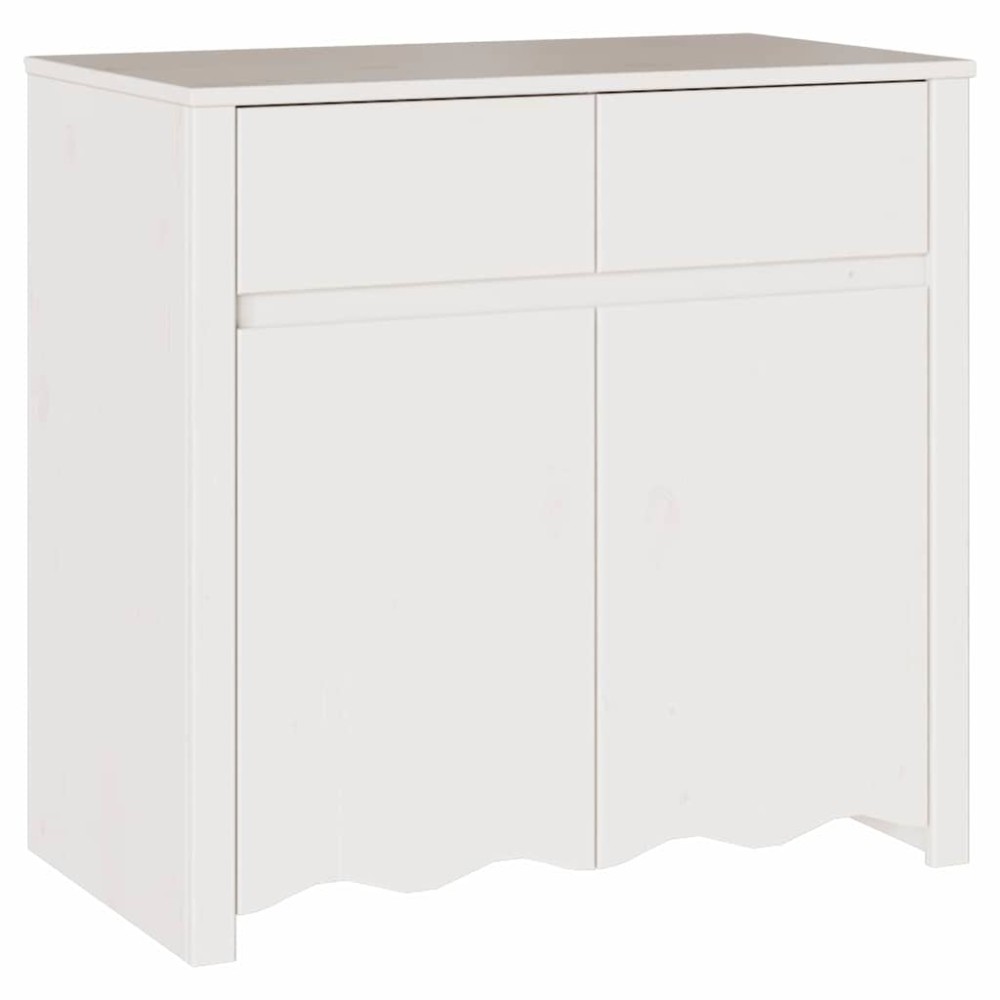 vidaXL Πλαϊνό γραφείο με συρτάρι Drammen Λευκό 79 x 43 x 75.5 εκ.