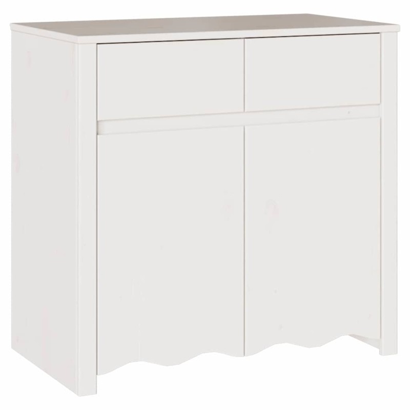 vidaXL Πλαϊνό γραφείο με συρτάρι Drammen Λευκό 79 x 43 x 75.5 εκ.