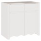 vidaXL Πλαϊνό γραφείο με συρτάρι Drammen Λευκό 79 x 43 x 75.5 εκ.