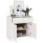 vidaXL Πλαϊνό γραφείο με συρτάρι Drammen Λευκό 79 x 43 x 75.5 εκ.