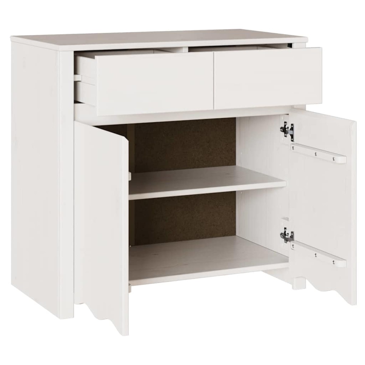 vidaXL Πλαϊνό γραφείο με συρτάρι Drammen Λευκό 79 x 43 x 75.5 εκ.