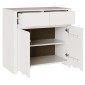 vidaXL Πλαϊνό γραφείο με συρτάρι Drammen Λευκό 79 x 43 x 75.5 εκ.