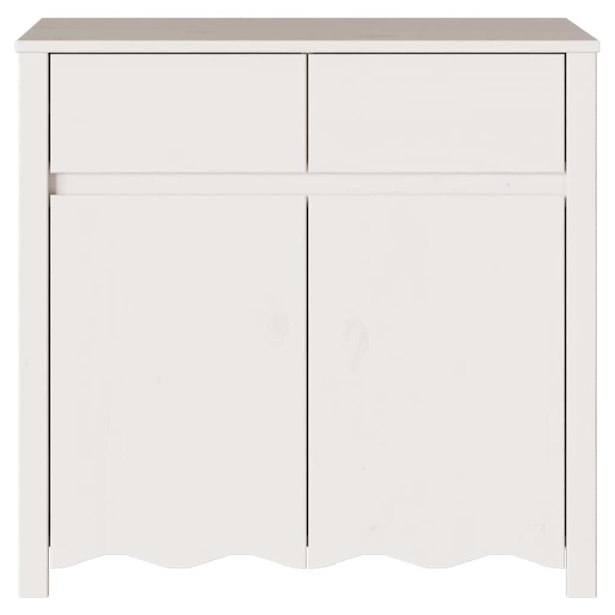 vidaXL Πλαϊνό γραφείο με συρτάρι Drammen Λευκό 79 x 43 x 75.5 εκ.