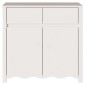 vidaXL Πλαϊνό γραφείο με συρτάρι Drammen Λευκό 79 x 43 x 75.5 εκ.