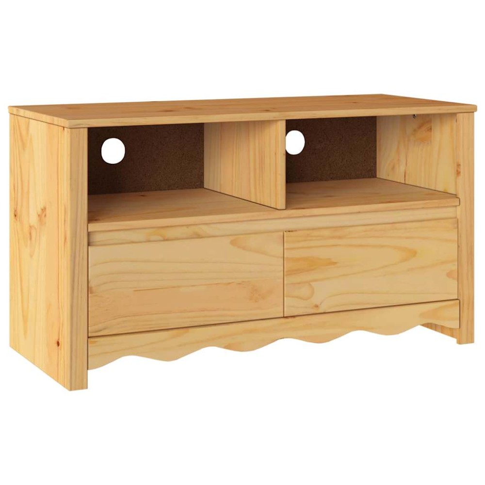 vidaXL Ντουλάπι TV Drammen Δρυς 99 x 43 x 55 εκ. Μασίφ ξύλο πεύκου