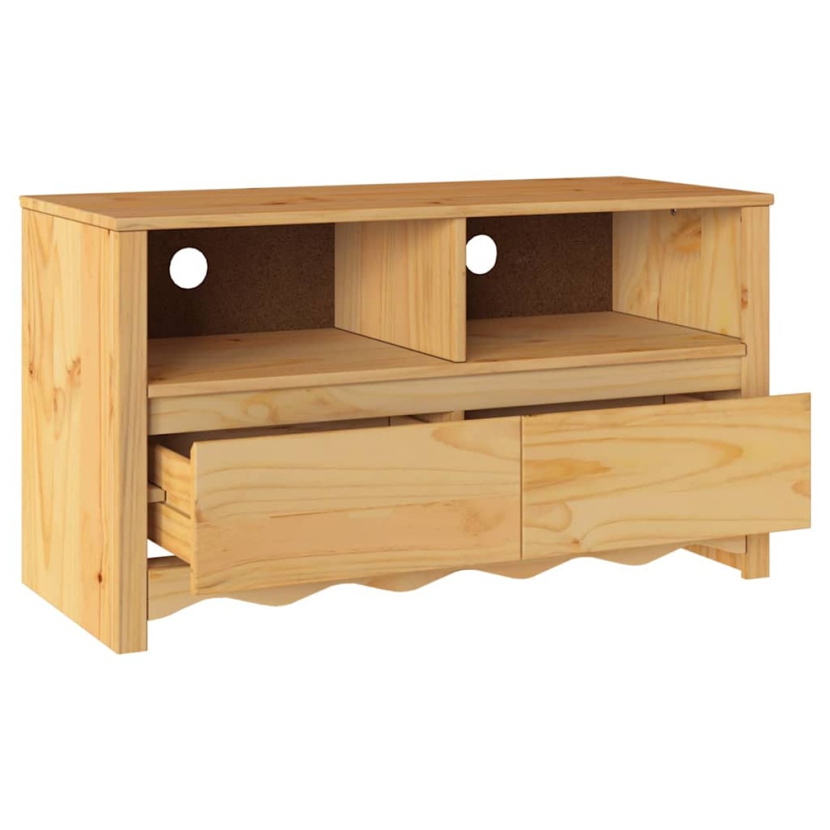 vidaXL Ντουλάπι TV Drammen Δρυς 99 x 43 x 55 εκ. Μασίφ ξύλο πεύκου