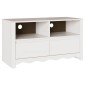 vidaXL Ντουλάπι TV Drammen Λευκό 99 x 43 x 55 εκ. Μασίφ ξύλο πεύκου