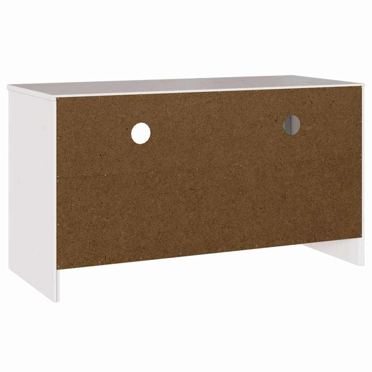 vidaXL Ντουλάπι TV Drammen Λευκό 99 x 43 x 55 εκ. Μασίφ ξύλο πεύκου