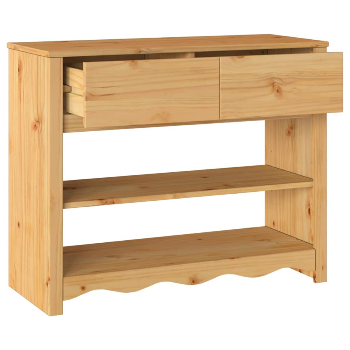 vidaXL Τραπέζι κονσόλας με συρτάρι Drammen Δρυς 89,5 x 37 x 73 εκ