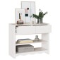 vidaXL Τραπέζι κονσόλας με συρτάρι Drammen Λευκό 89,5 x 37 x 73 εκ