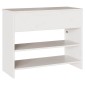 vidaXL Τραπέζι κονσόλας με συρτάρι Drammen Λευκό 89,5 x 37 x 73 εκ