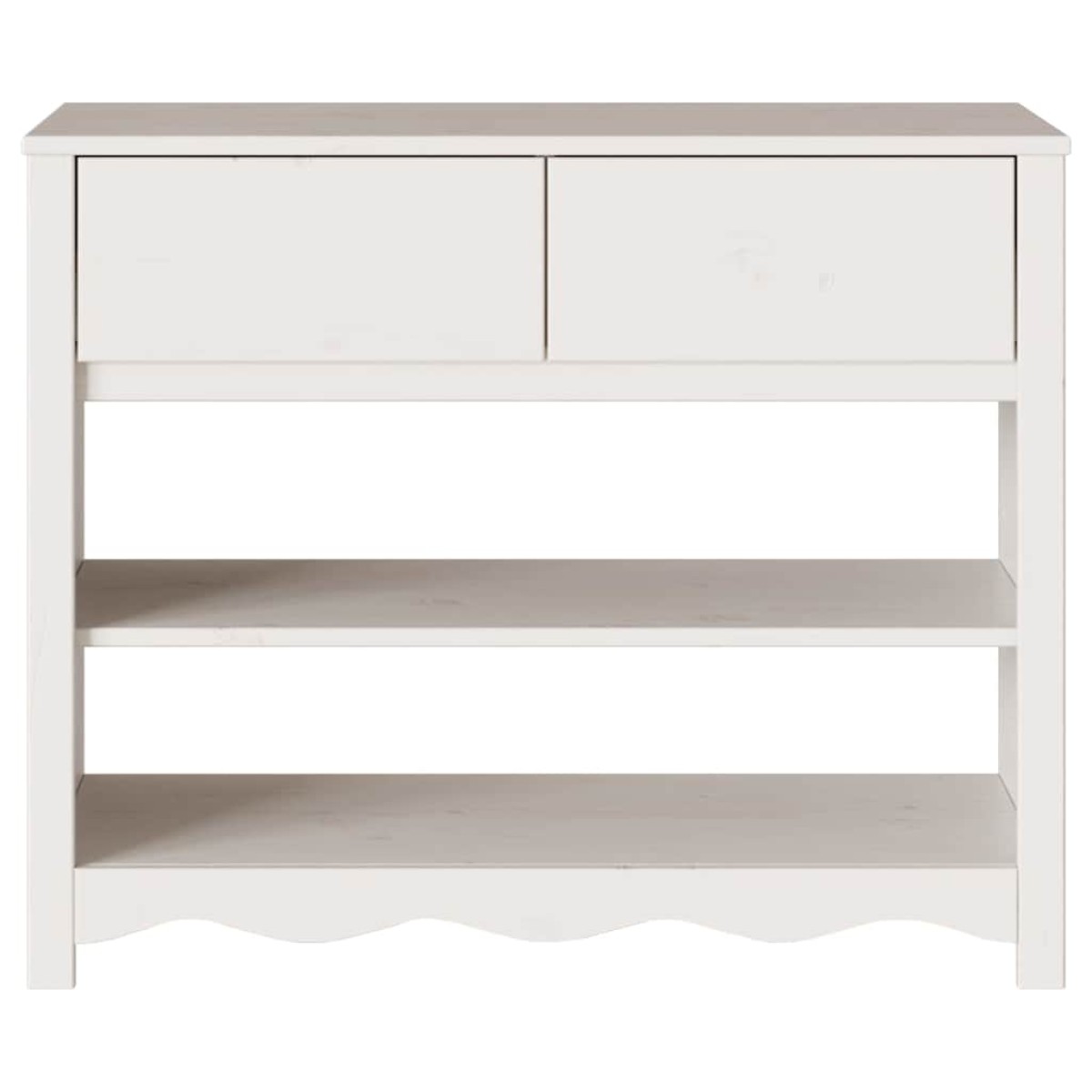 vidaXL Τραπέζι κονσόλας με συρτάρι Drammen Λευκό 89,5 x 37 x 73 εκ